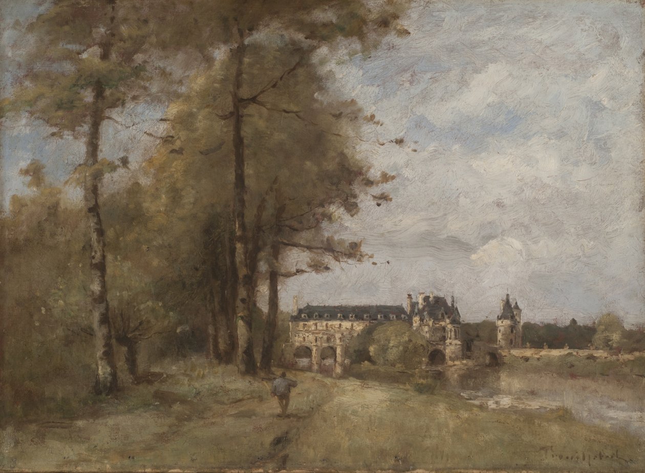 Chenonceau kastélya (olaj, vászon) alkotó: Paul Desire Trouillebert