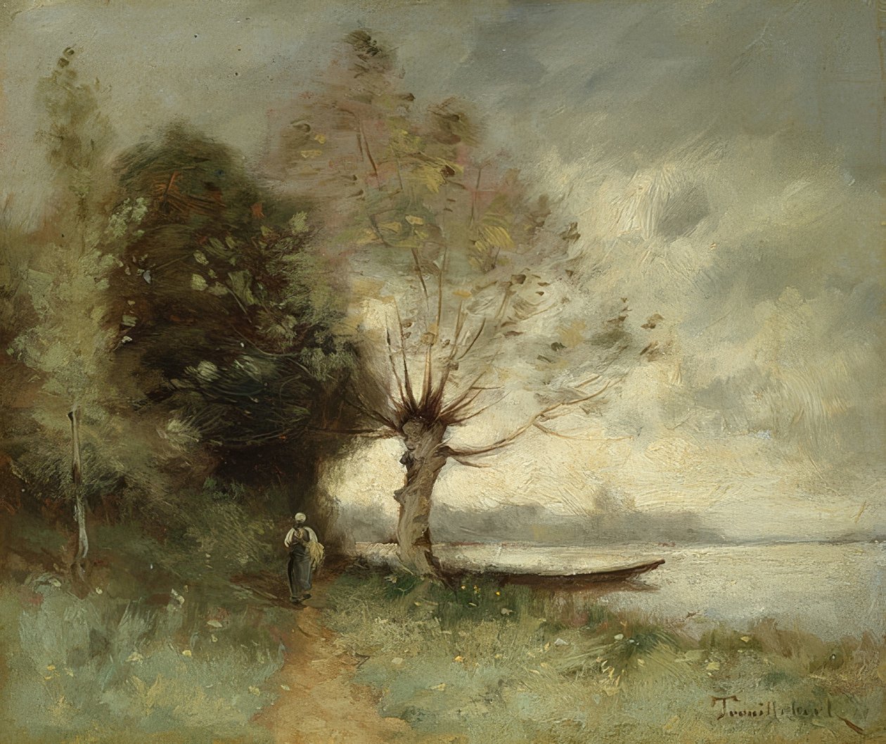 A Loire partjai Chouze közelében. 1893 alkotó: Paul Desire Trouillebert