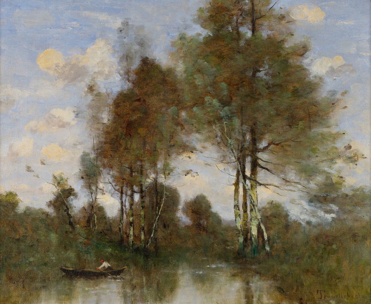 Csónakos a folyón alkotó: Paul Desire Trouillebert