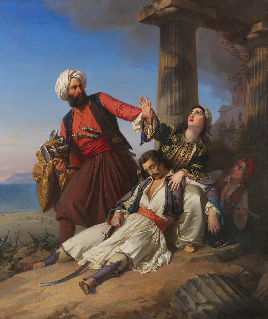 Jelenet a görög szabadságharcból, 1841. alkotó: Paul Emil Jacobs