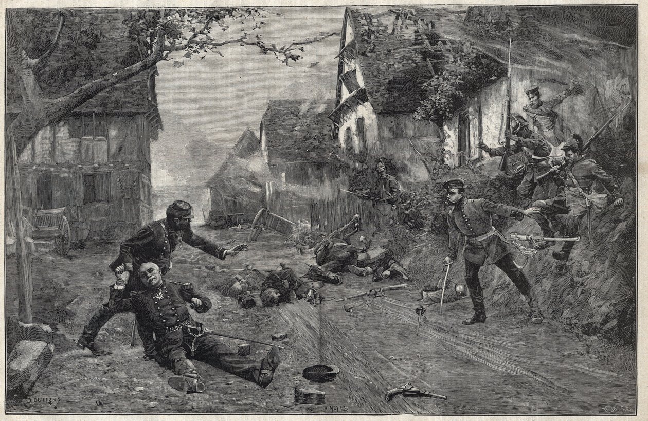 1870-1871-es háború - a woerth-i csatában (vagy Froeschwiller Woerth-i csata, Froeschwiller-Woerth), augusztus 6. alkotó: Paul Émile Boutigny