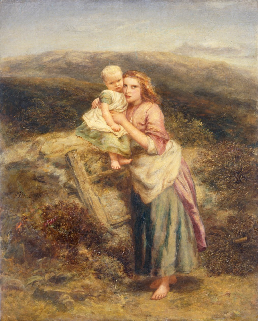"Parasztok a lápon", 1871 alkotó: Paul Falconer