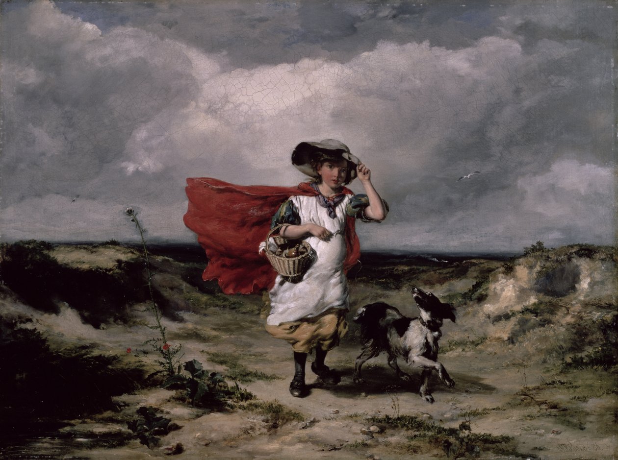 Crossing the Heath, szeles nap, 1836 alkotó: Paul Falconer Poole