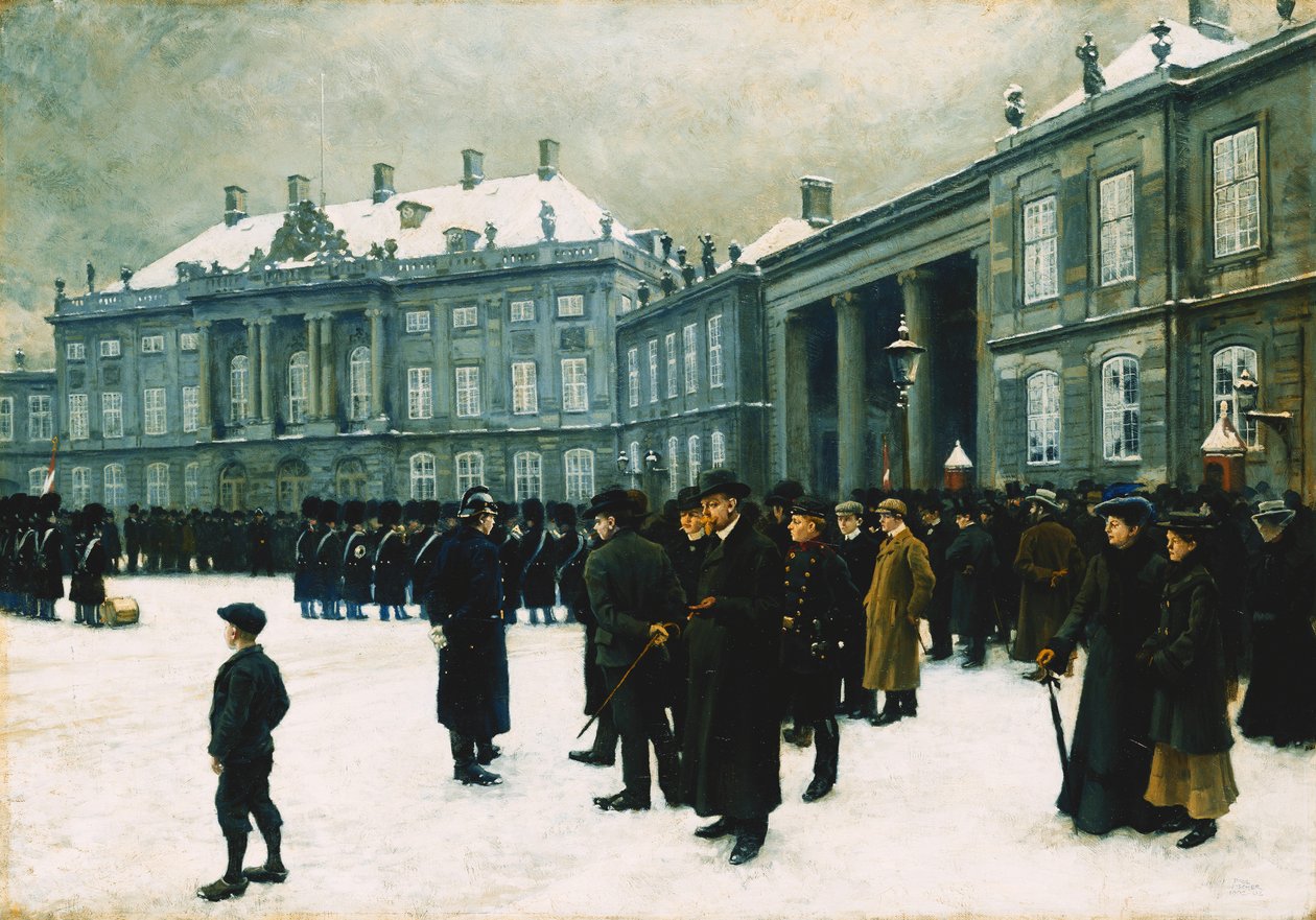 Őrségváltás az Amalienborg-palotában, 1902-1903 alkotó: Paul Fischer