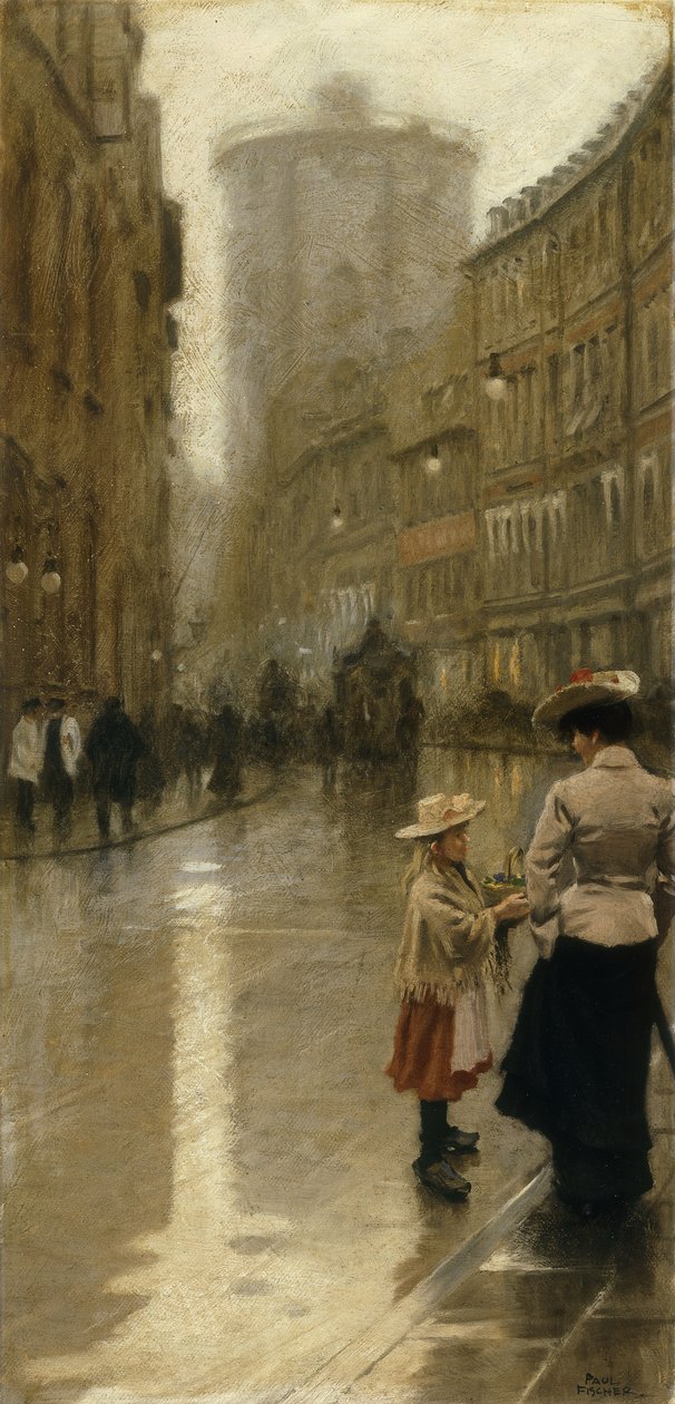A fiatal virágárus, alkotó: Paul Fischer