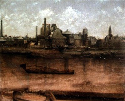 Bárkák a Temzén alkotó: Paul Fordyce Maitland
