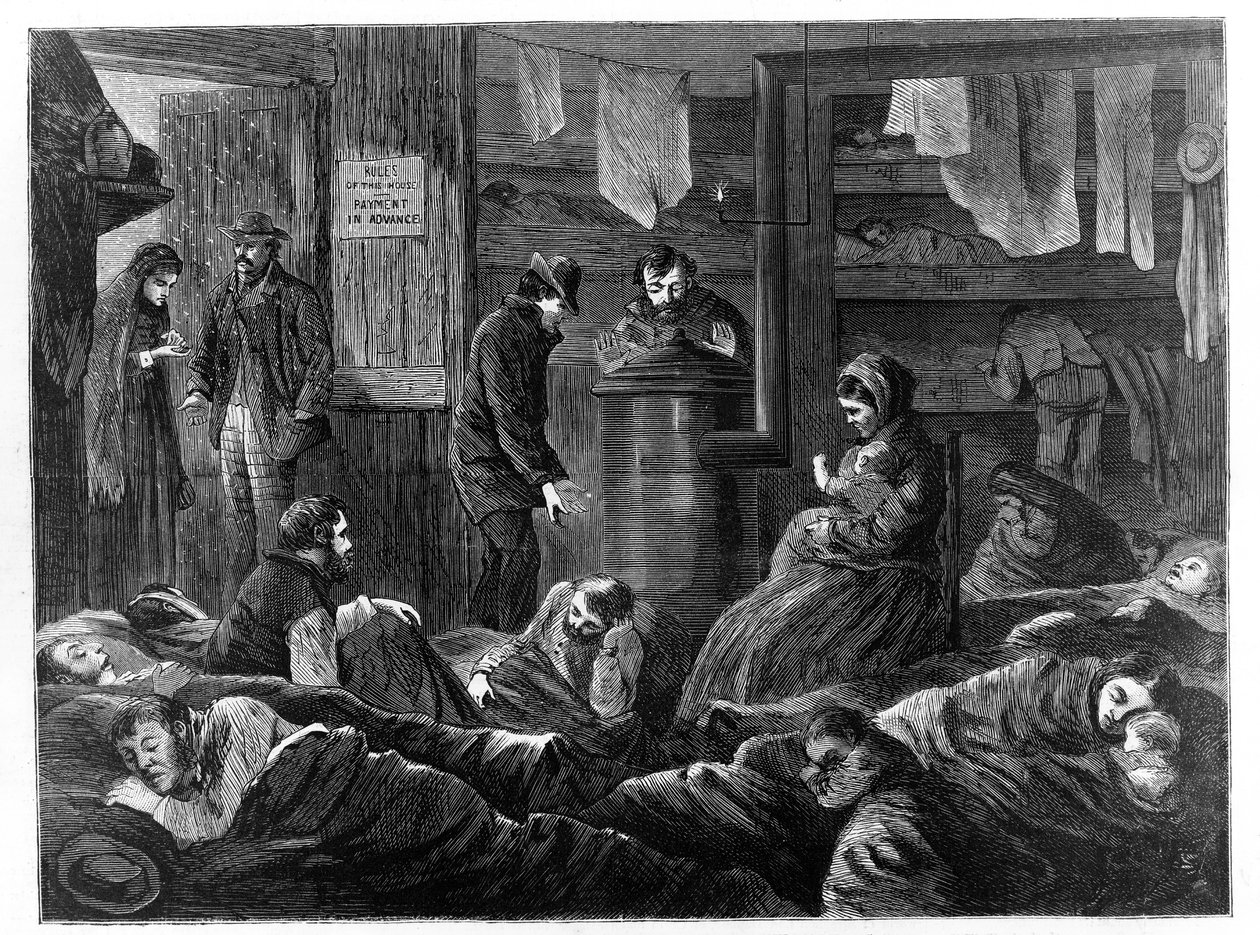 Underground Lodgings for the Poor, Greenwich Street, New York, a Harper