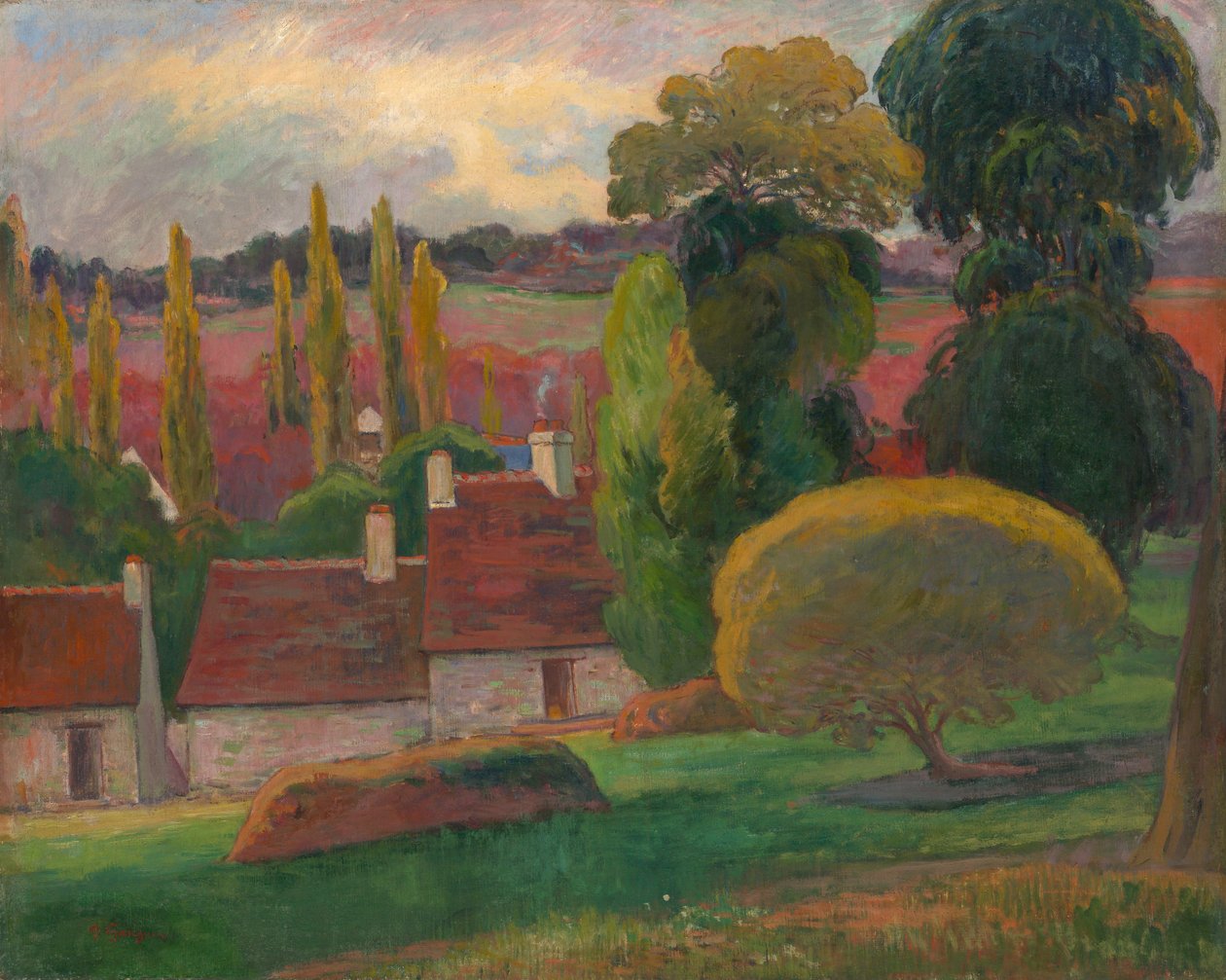 Egy farm Bretagne-ban, 1894 körül alkotó: Paul Gauguin