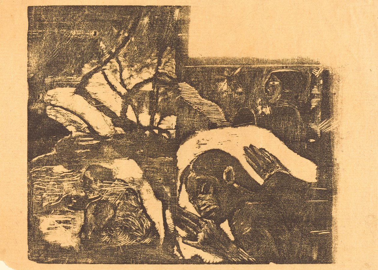 Egy maori nő az erdőben, Manao Tupapau Szellem kísérti, 18941895. alkotó: Paul Gauguin