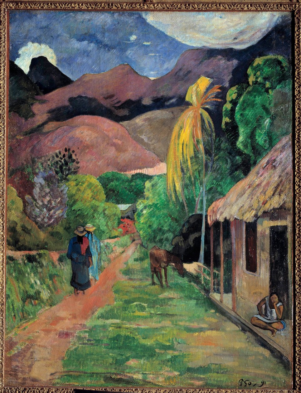 Paul Gauguin (1848-1903) festménye: Utca Tahitiban, 1891 Tolede, Művészeti Múzeum alkotó: Paul Gauguin