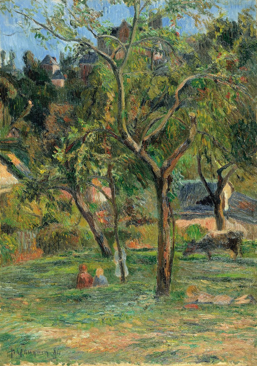Gyümölcsöskert a bihoreli templom alatt, 1884 alkotó: Paul Gauguin