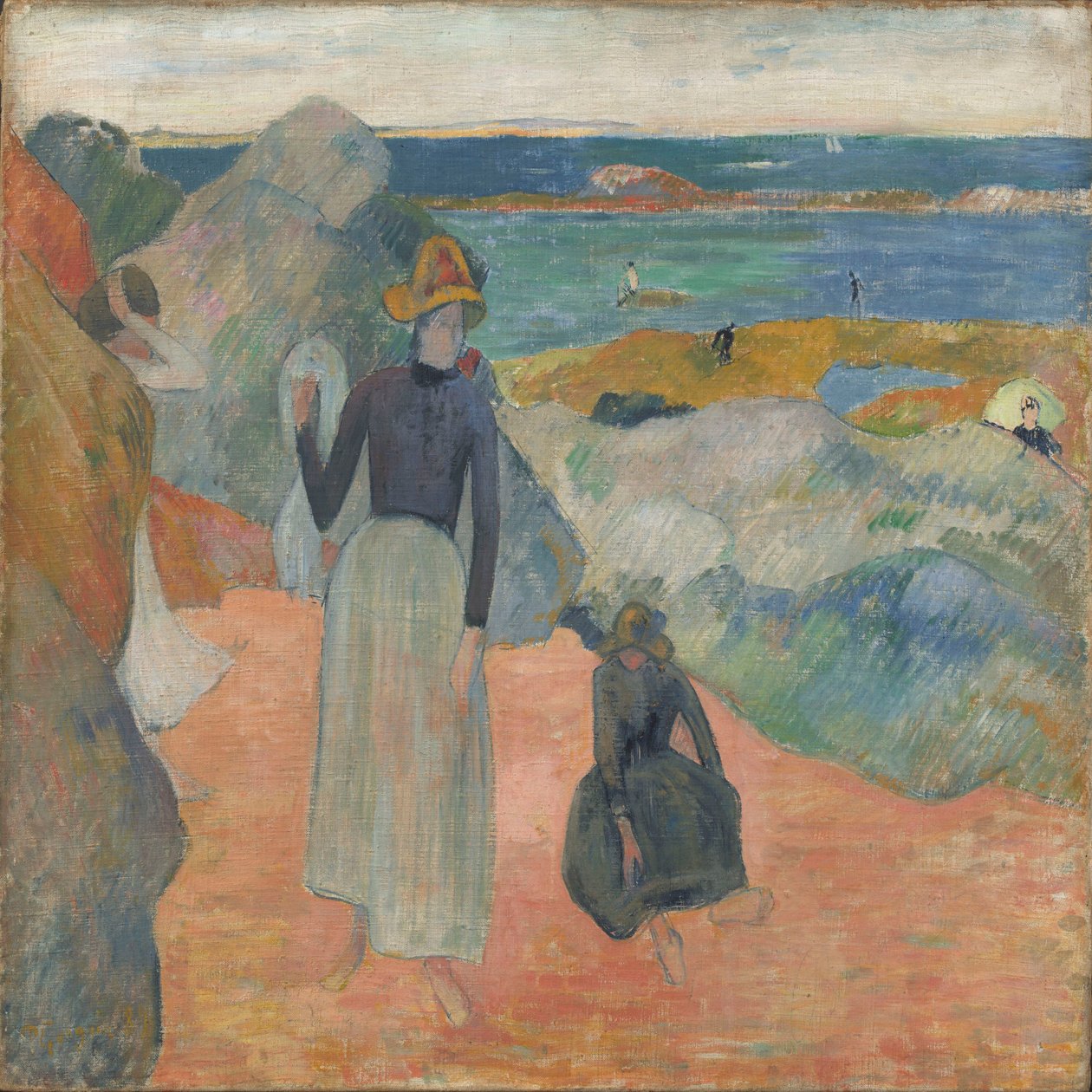 A tengerparton, Bretagne-ban alkotó: Paul Gauguin
