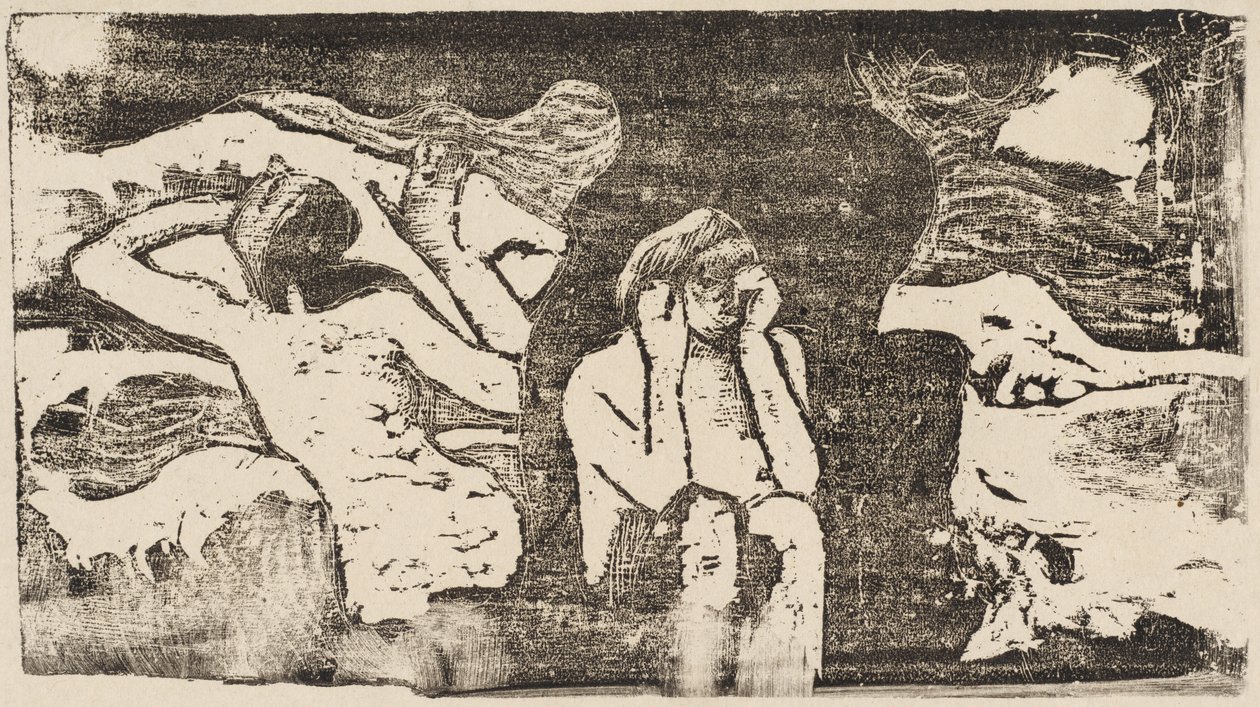 A Black Rocks-nál Aux roches noires, 1895-ben vagy azt követően. alkotó: Paul Gauguin