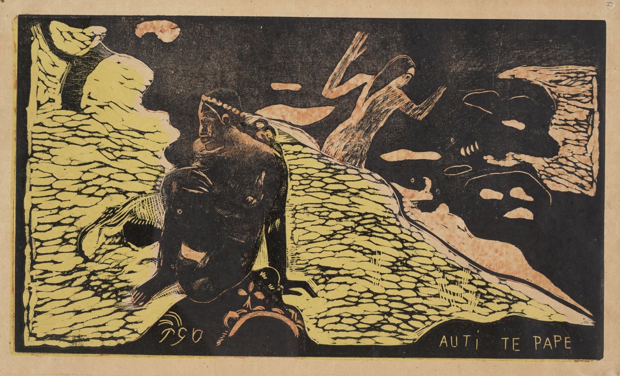 Auti Te Pape nők a folyónál a Noa Noa sorozatból, 1893-1894 alkotó: Paul Gauguin