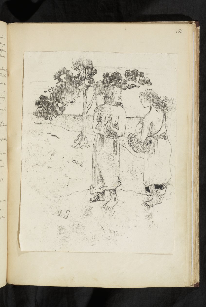 Előtte és utána - Két nő beszélget egy tájban alkotó: Paul Gauguin