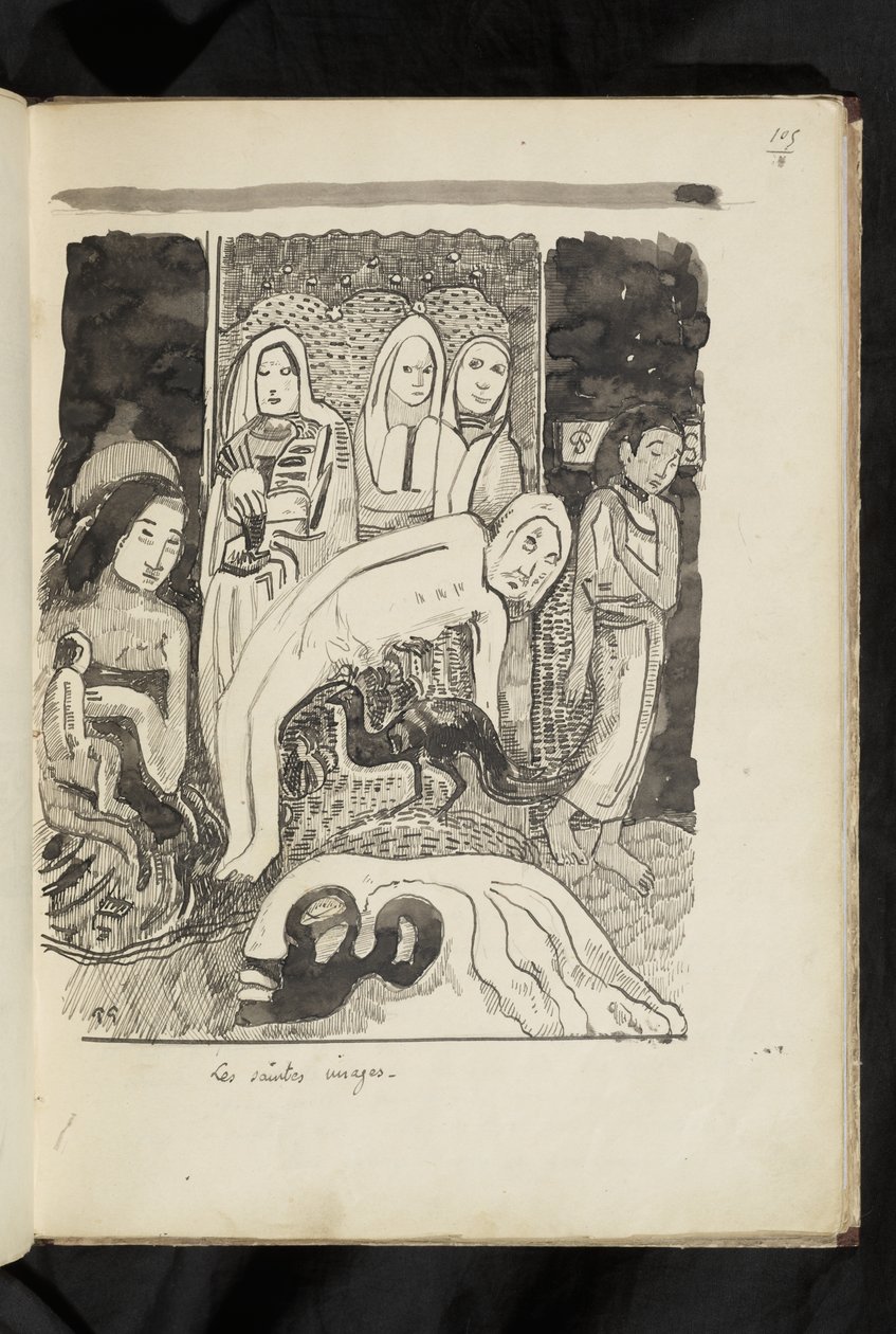 Előtte és utána - "A szentképek" rajza alkotó: Paul Gauguin
