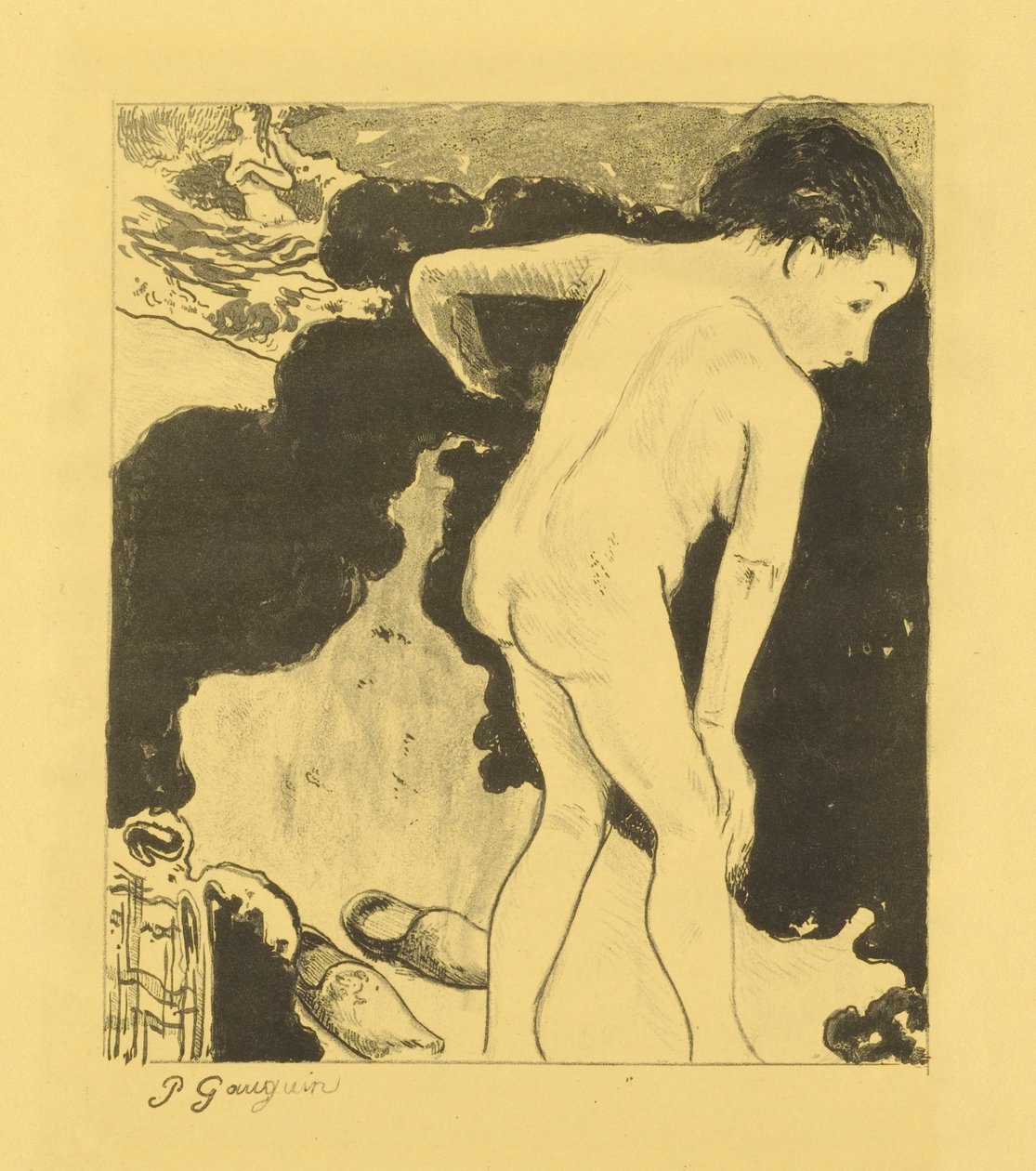 Fürdőzők Bretagne-ban alkotó: Paul Gauguin