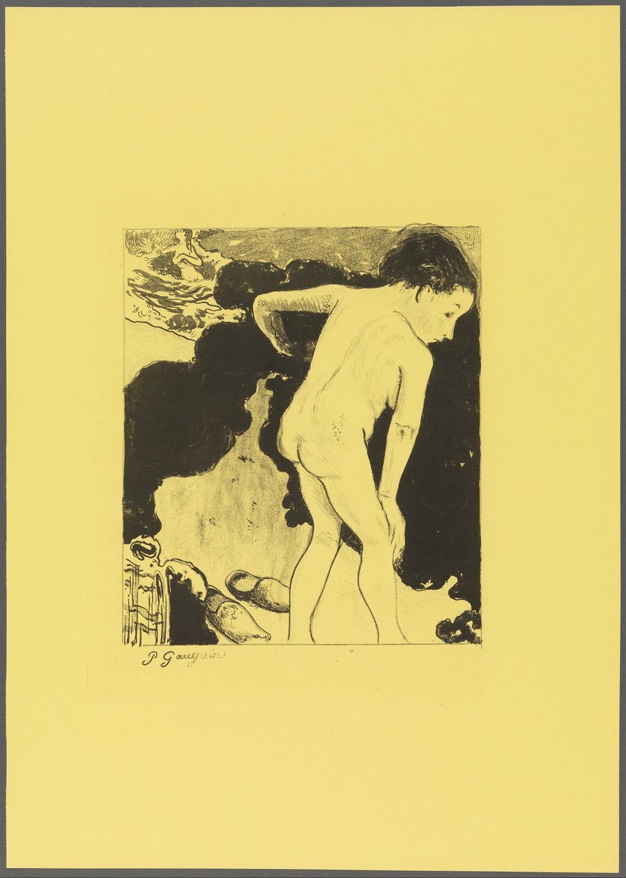 Badende in der Bretagne, aus der "Volpini Suite: Dessins lithographiques" alkotó: Paul Gauguin