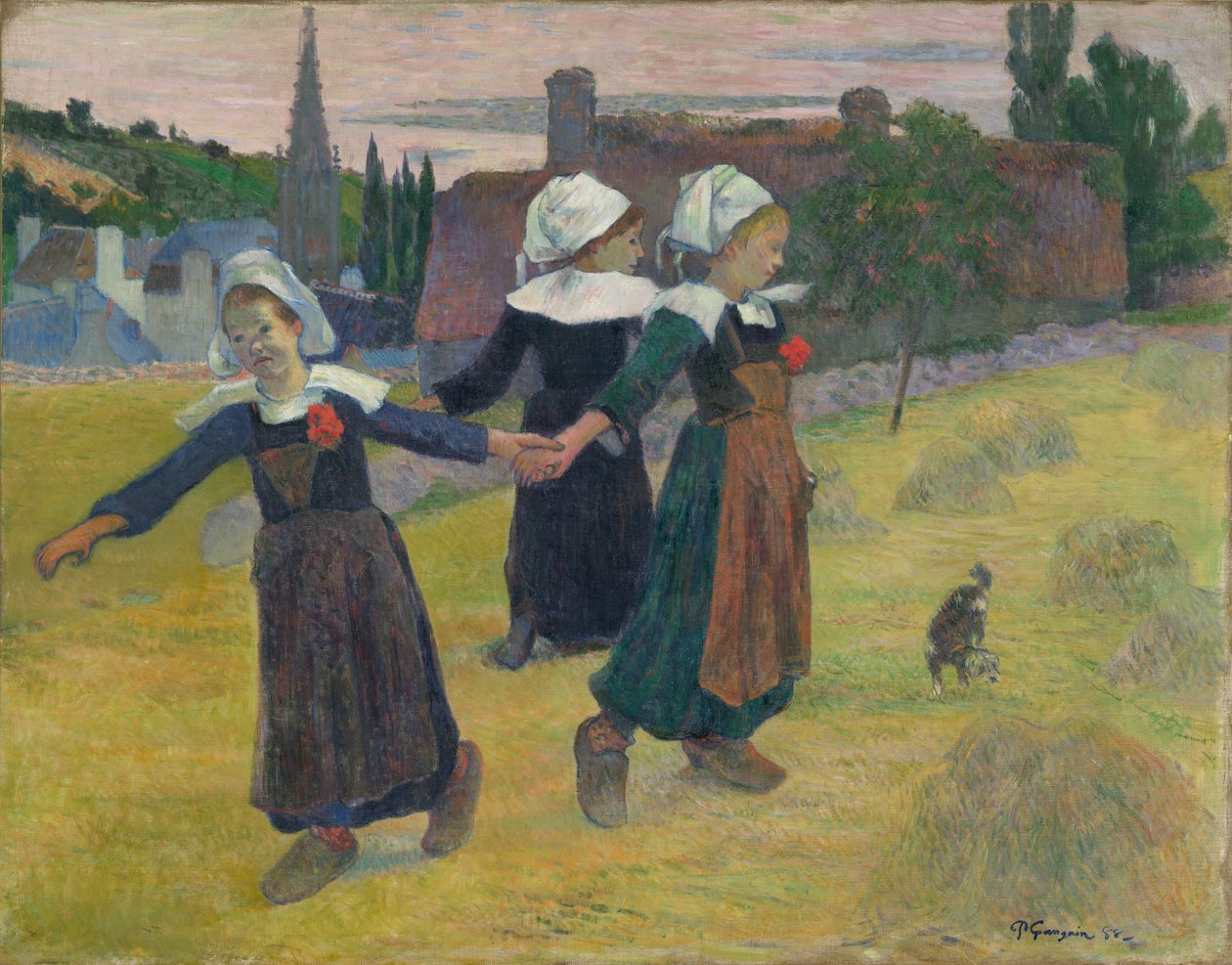 Breton Girls Dancing, Pont-Aven, 1888. alkotó: Paul Gauguin