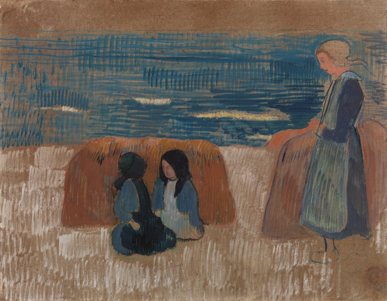 Breton nők a tengerparton alkotó: Paul Gauguin