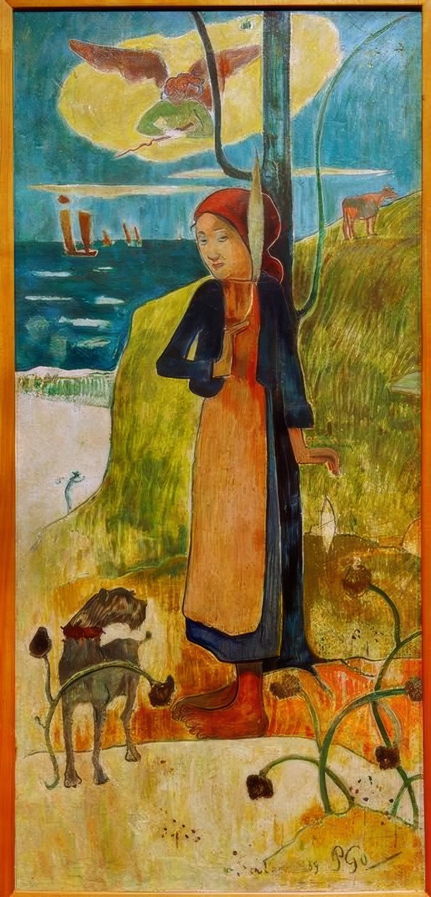 Breton lány fonó (Johanna von Orléans) alkotó: Paul Gauguin