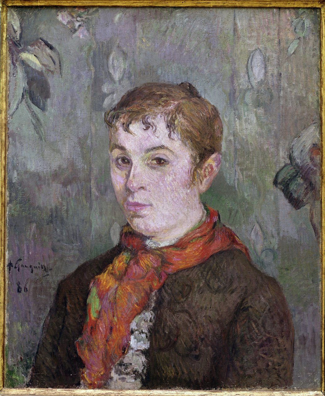 Nő mellszobra (olaj, vászon alkotó: Paul Gauguin