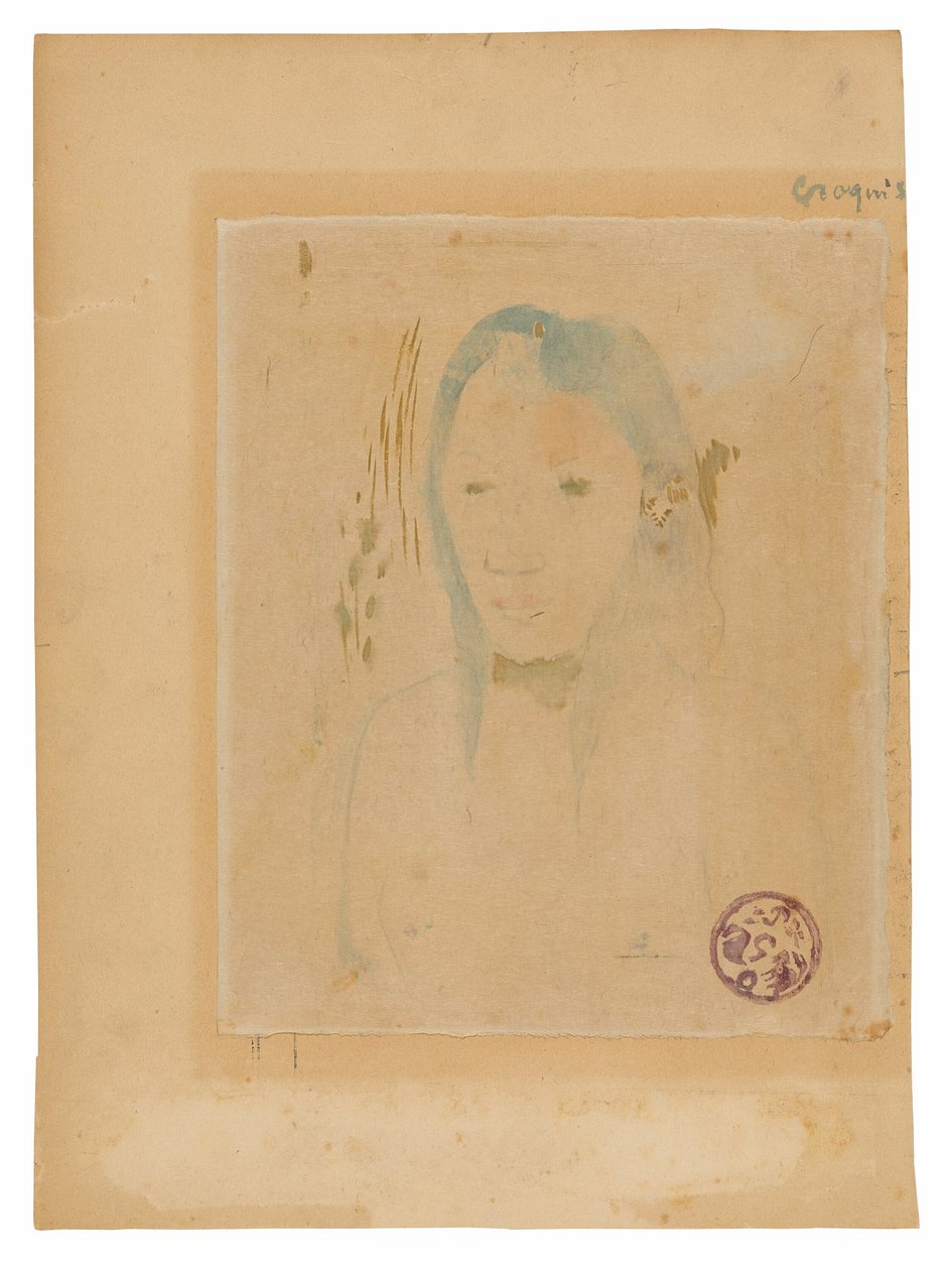 Egy tahiti nő mellszobra alkotó: Paul Gauguin