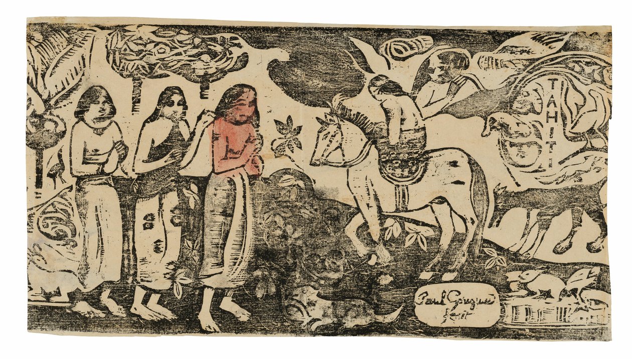 Lakhelyváltás, a Late of Late Wood-Block Prints Suite-ból alkotó: Paul Gauguin