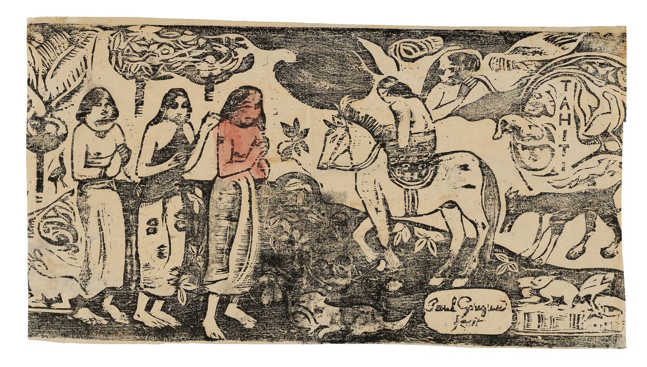Change of Residence, from the Suite of Late Woodblock Prints alkotó: Paul Gauguin