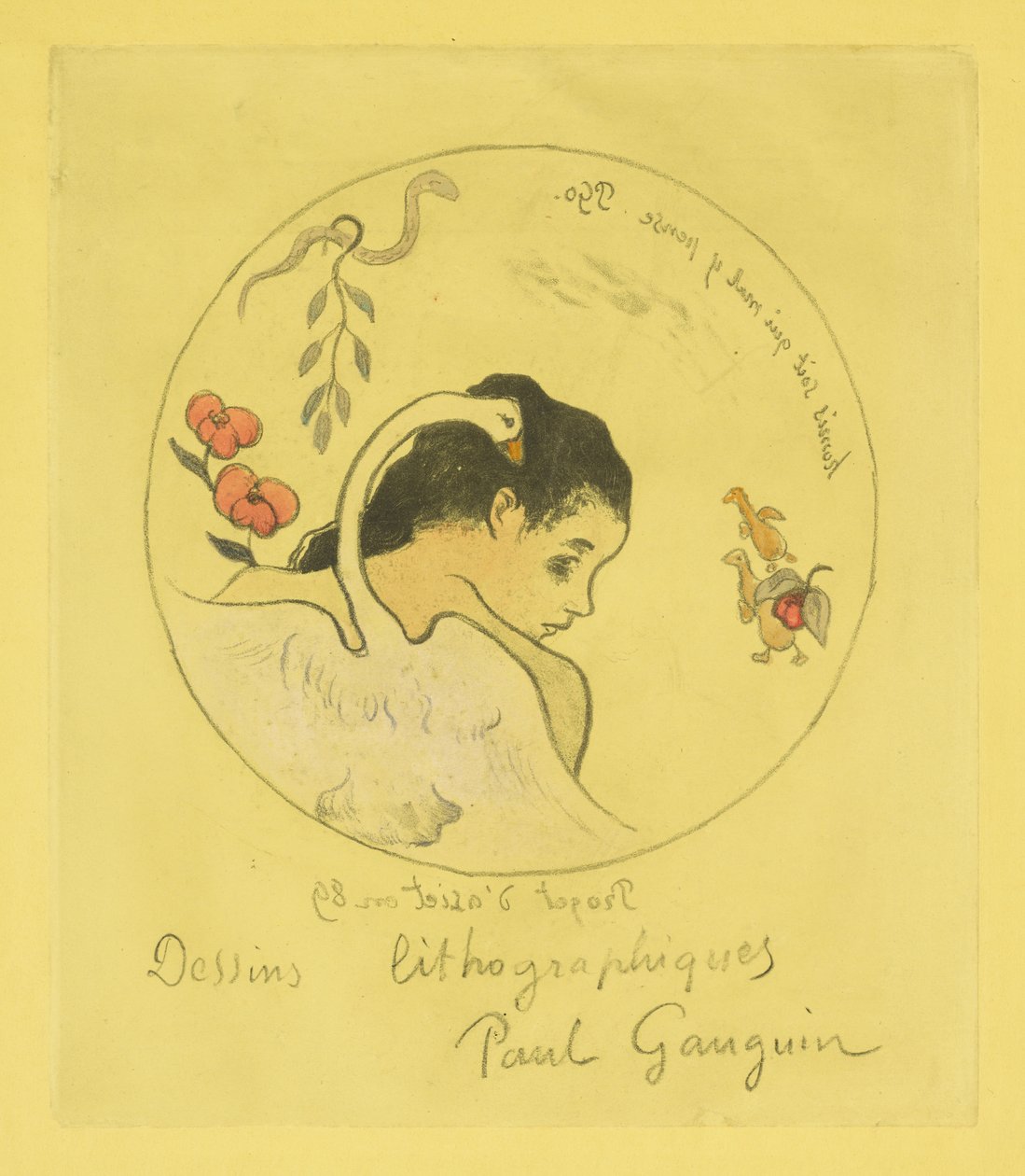 Kínai tányér terve, 1889 alkotó: Paul Gauguin