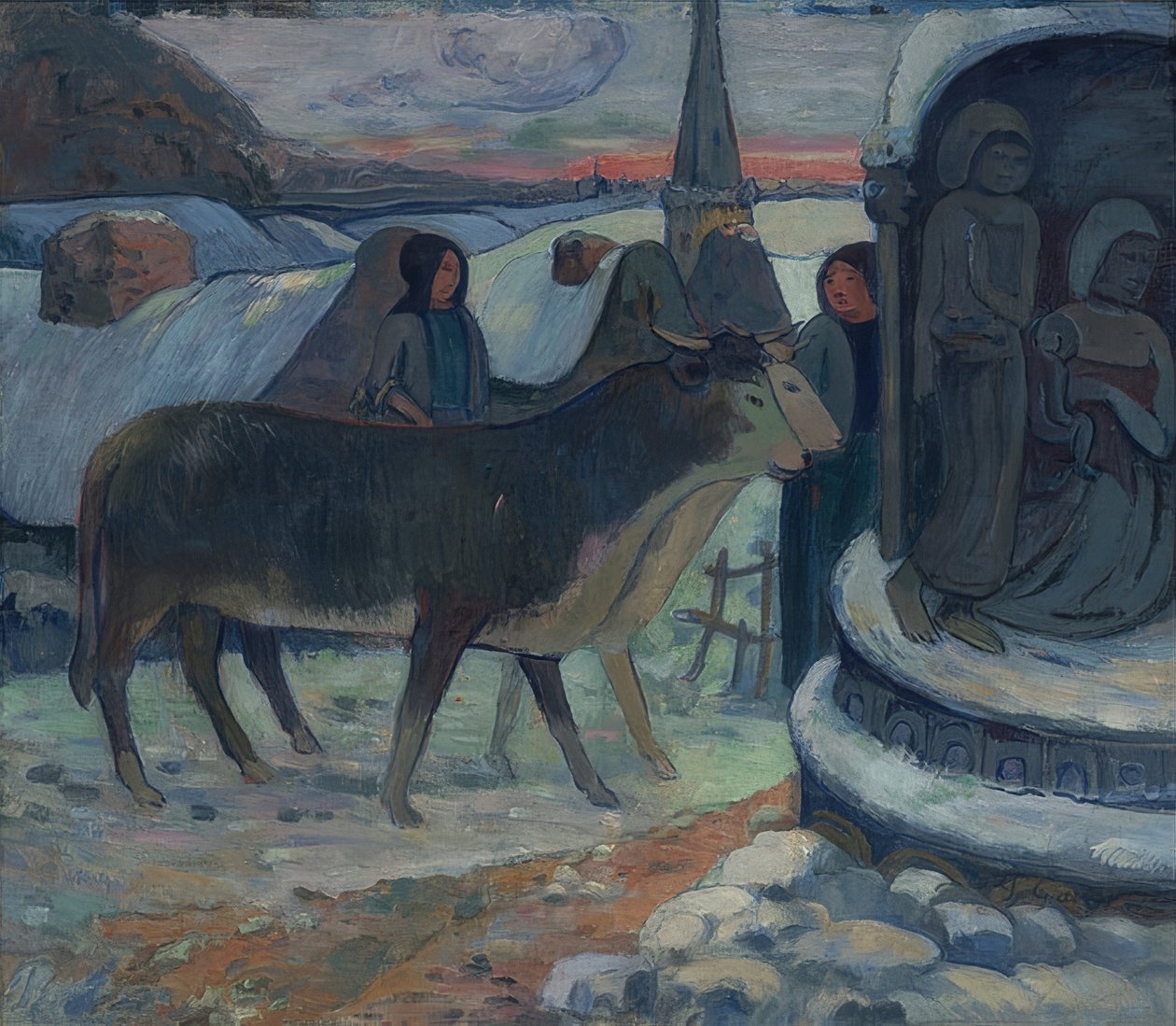 A szent éjszaka (Az ökör áldása). 1902-03 alkotó: Paul Gauguin