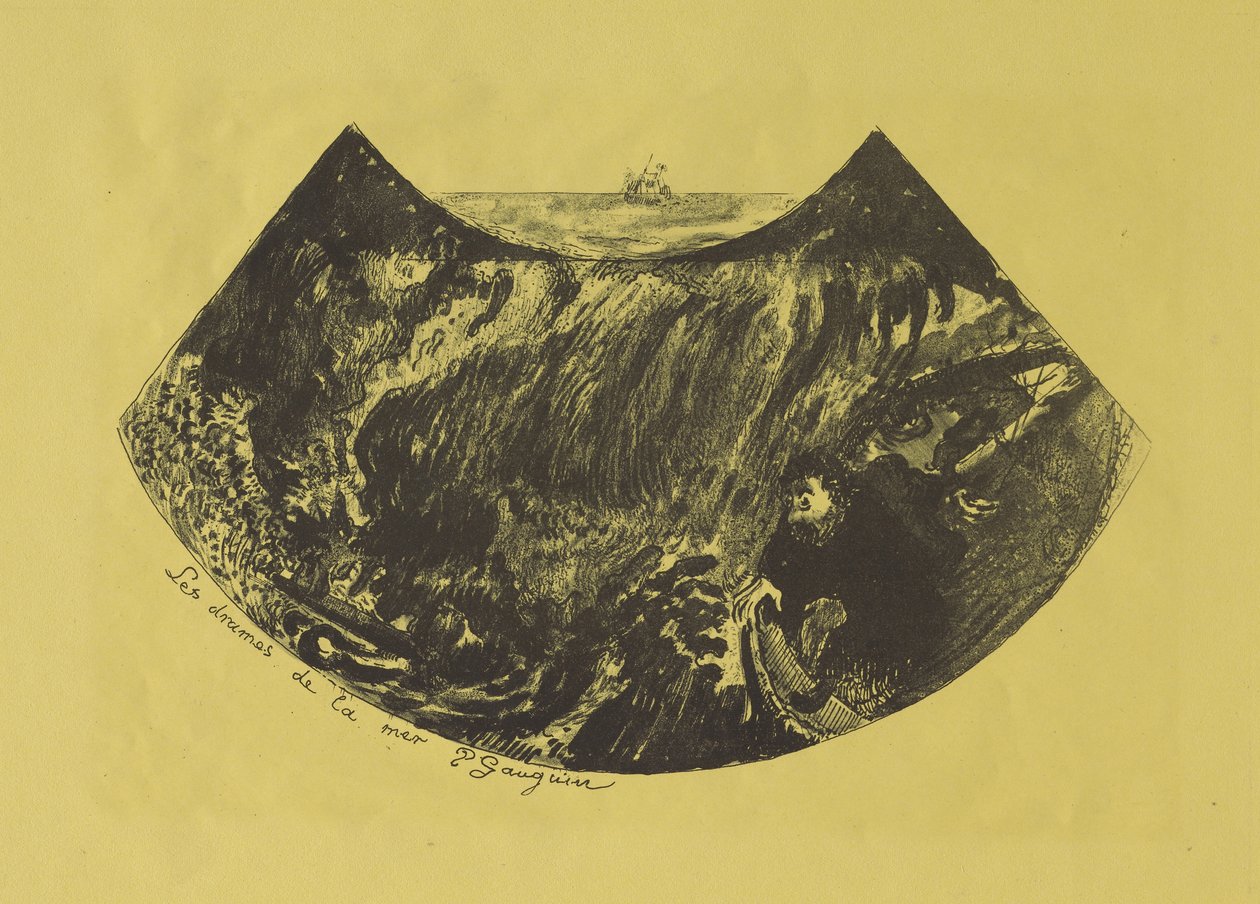 A tenger drámái: Leszállás a forgatagba, 1889 alkotó: Paul Gauguin