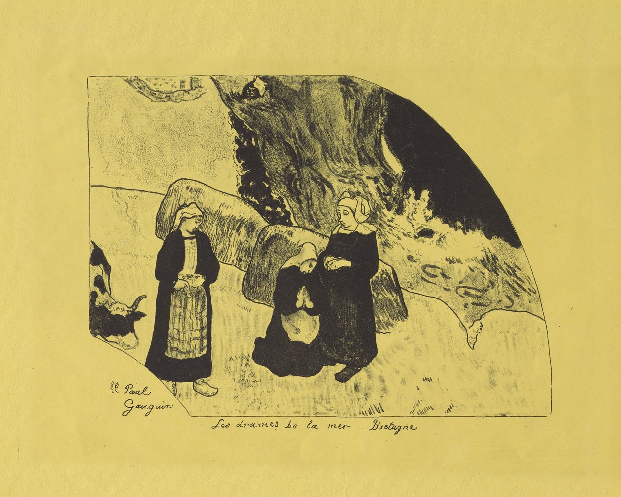 A tenger drámái: Bretagne, 1889 alkotó: Paul Gauguin