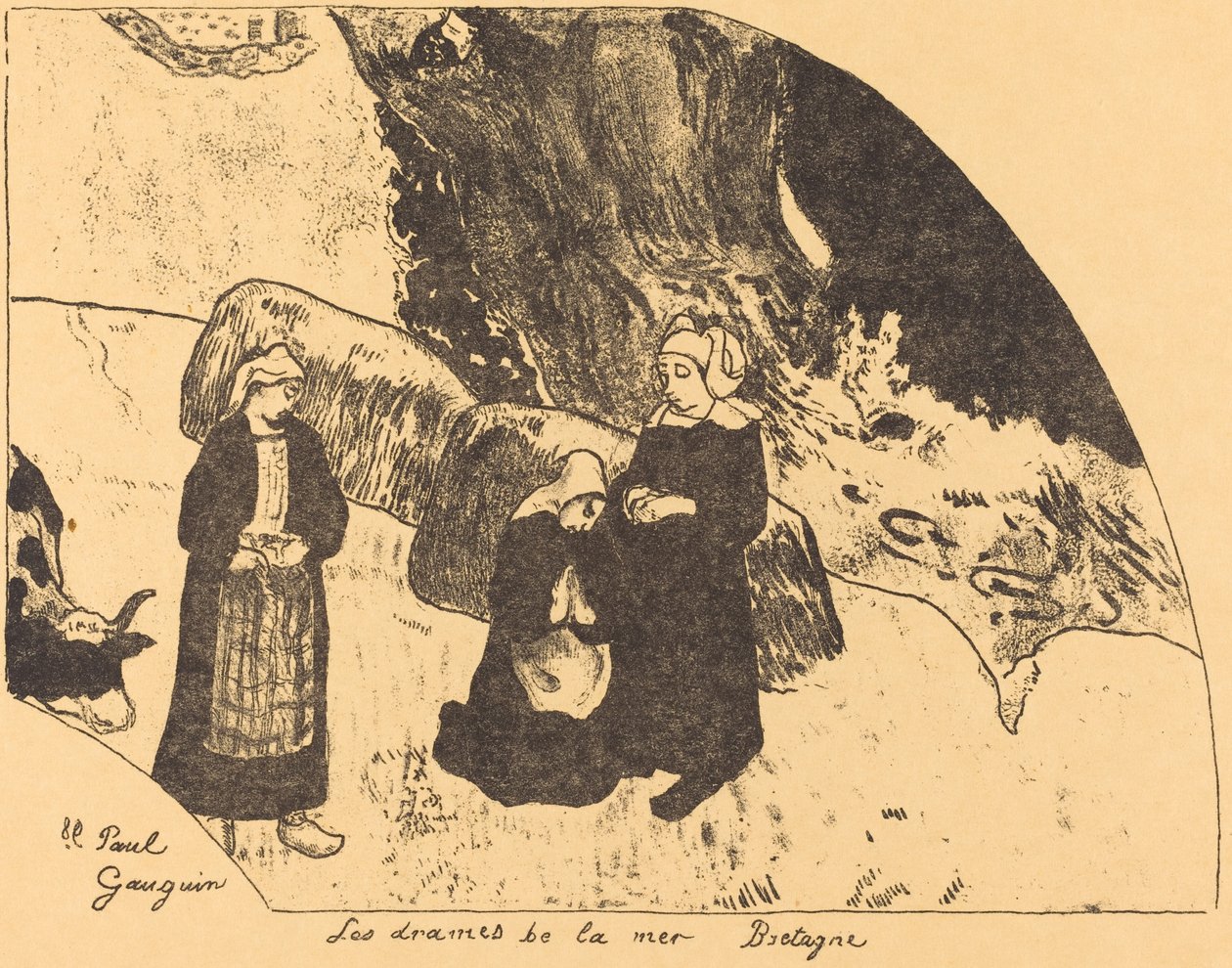 A tenger drámái, Bretagne A tenger drámái, Bretagne, 1889. alkotó: Paul Gauguin