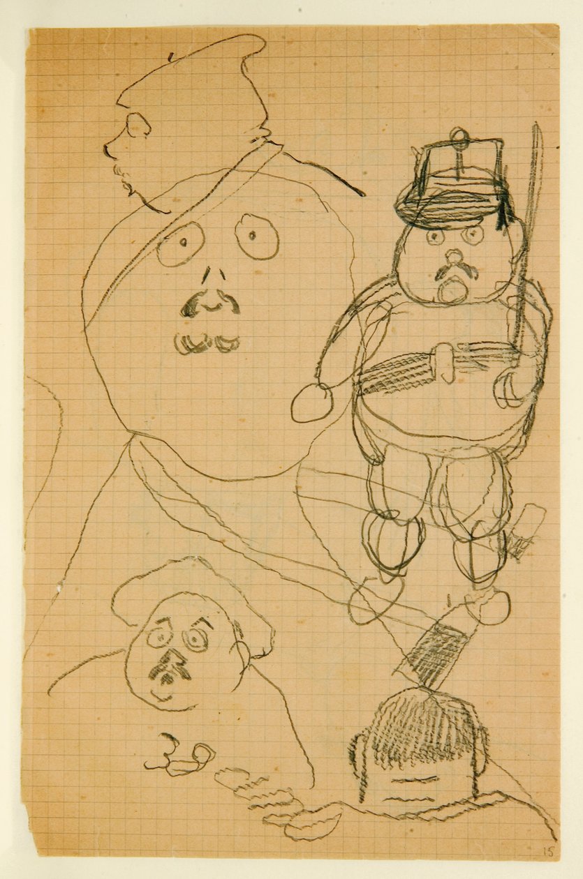 Rajz egy rajzalbumból, amelyet a fiatal Jacques Bousquet számára készítettek, 1889-90 alkotó: Paul Gauguin