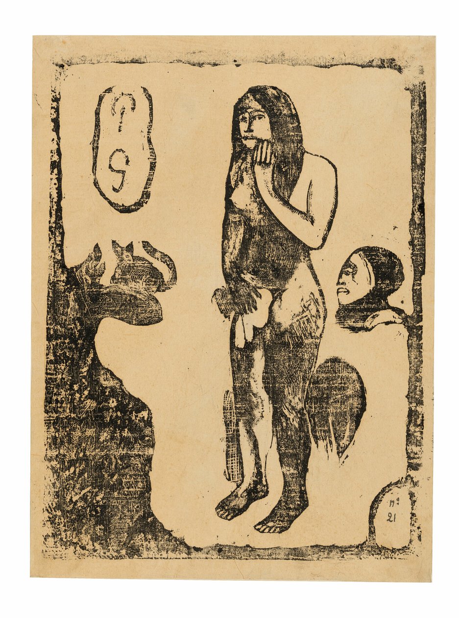 Éva, a késői fametszetnyomatok szvitjéből alkotó: Paul Gauguin
