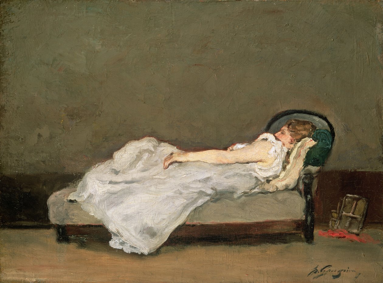 Szép hajú nő a kanapén, 1884 alkotó: Paul Gauguin