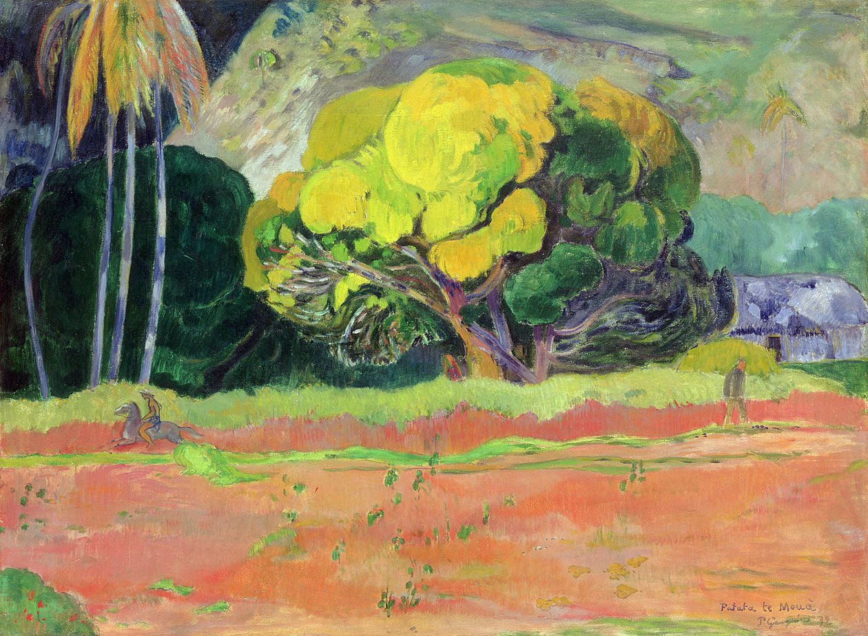 Fatata te Moua (A hegy lábánál) alkotó: Paul Gauguin