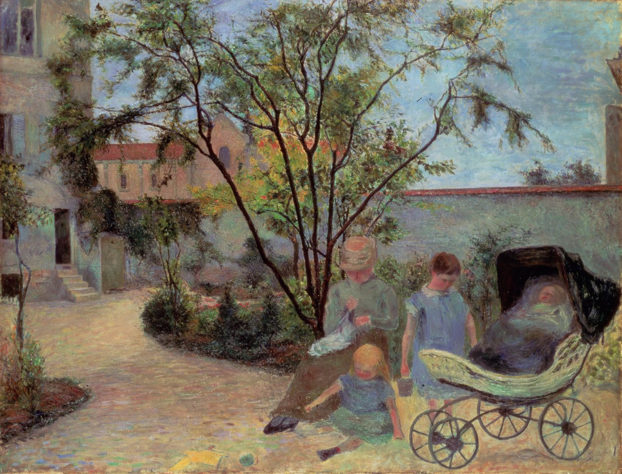 Figurák egy kertben, 1881 körül alkotó: Paul Gauguin
