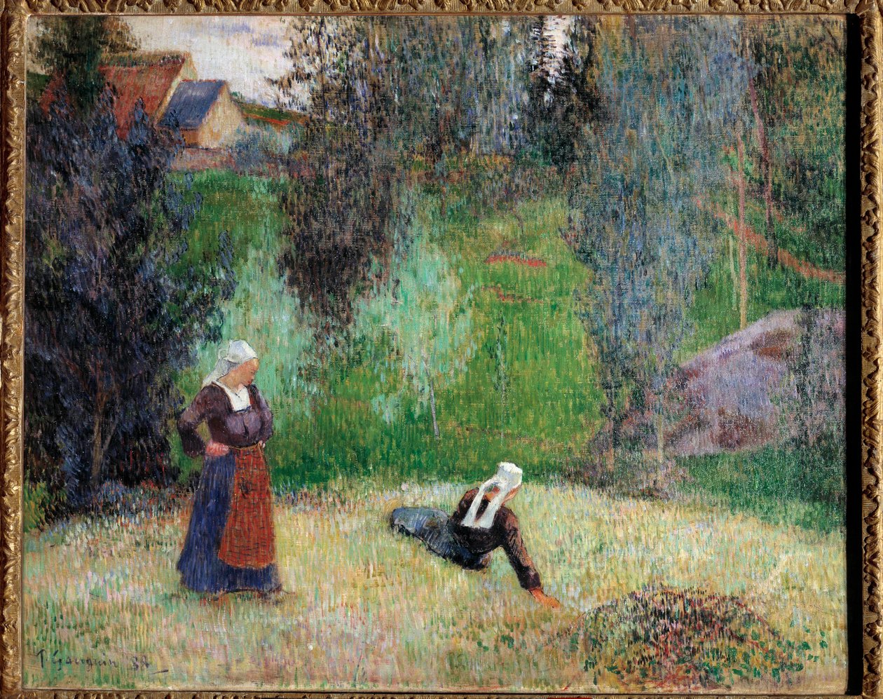 Paul Gauguin (1848-1903) Bretagne első virágai festménye alkotó: Paul Gauguin