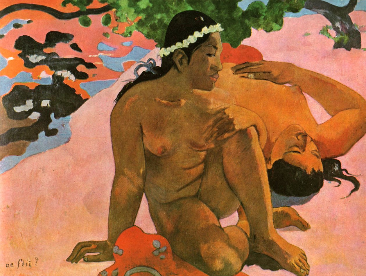 Franciául:  Aha oe Feii (Mi van! Féltékeny vagy) Aha Oe Feii alkotó: Paul Gauguin