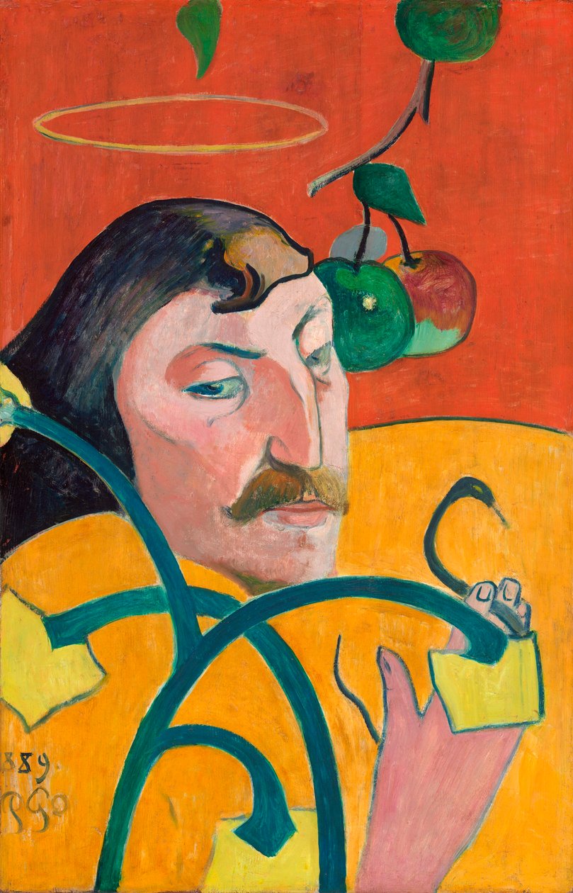 Francia: Autoportrait-charge, ou Autoportrait au nimbe Önarckép glóriával alkotó: Paul Gauguin
