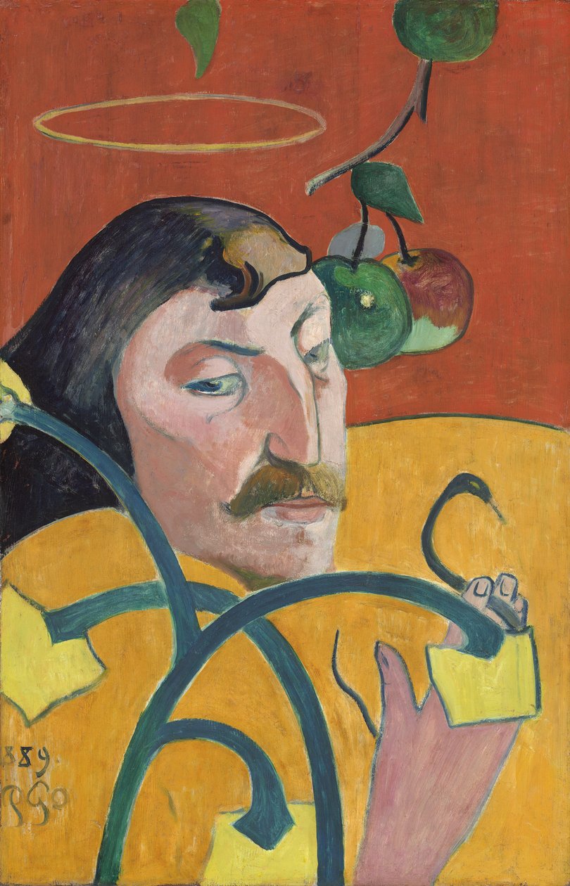 Francia: Autoportrait-charge, ou Autoportrait au nimbe Önarckép glóriával alkotó: Paul Gauguin