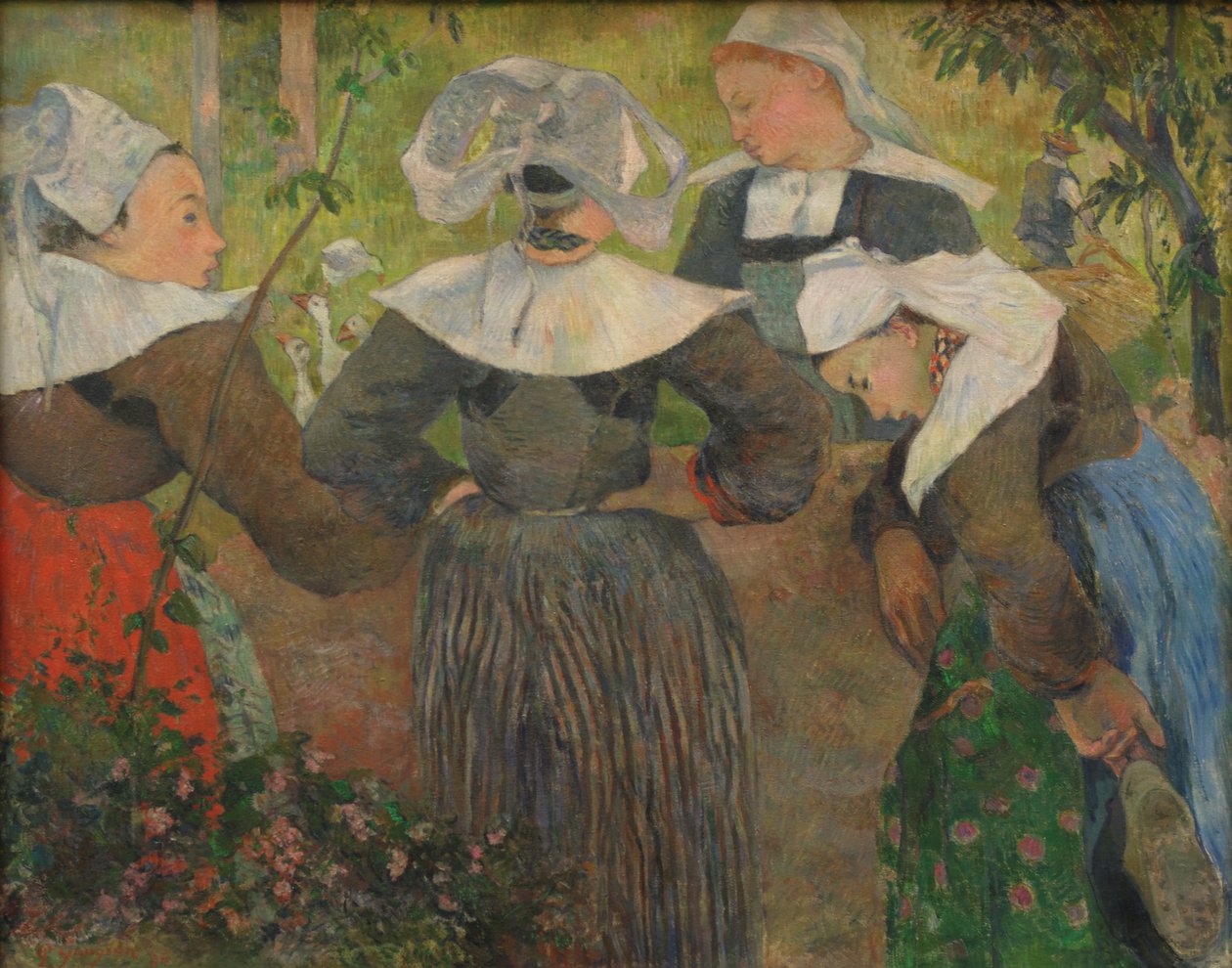 Francia: Bretonnes causant, ou La Danse des quatre Bretonnes Négy bretonnes Nők alkotó: Paul Gauguin