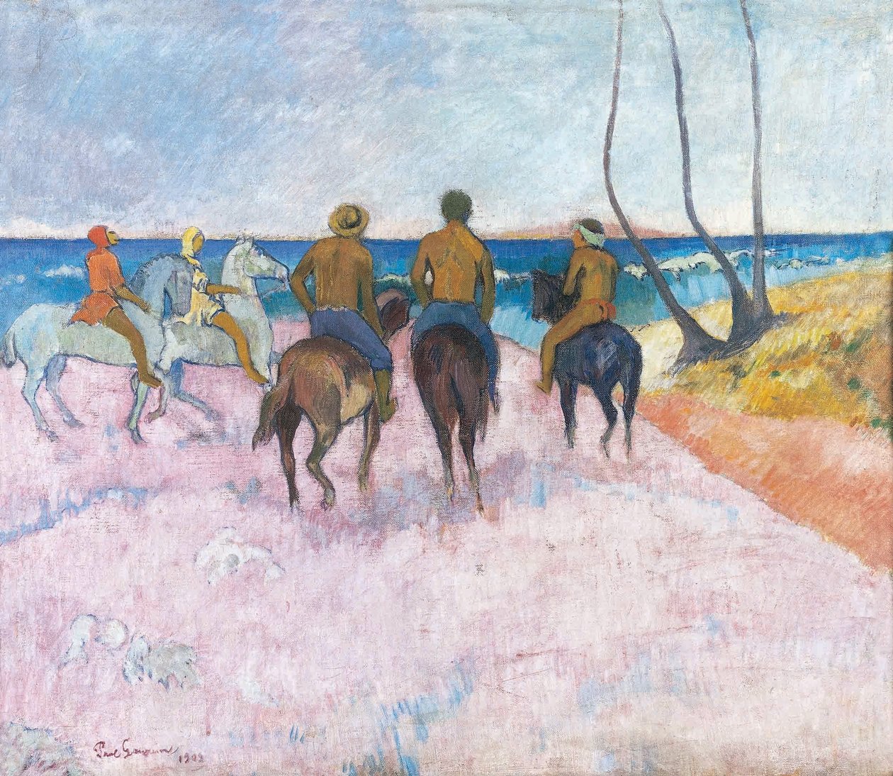 Franciául:  Cavaliers sur la plage 28I29 Lovasok a tengerparton (I) alkotó: Paul Gauguin