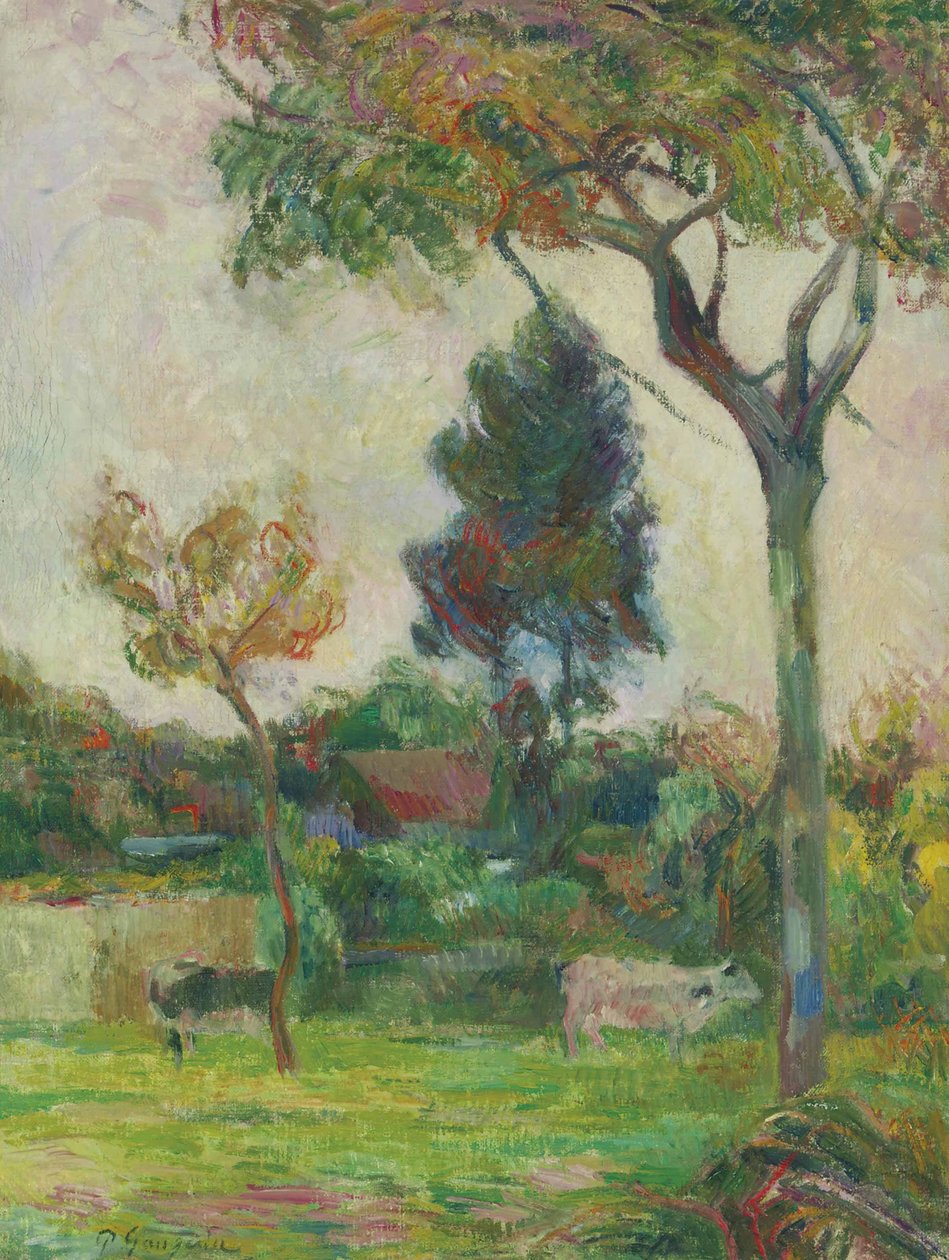 Francia: Deux vaches au pré, ou Les Deux vaches Two Cows in the Meadow (Két tehén a réten) alkotó: Paul Gauguin