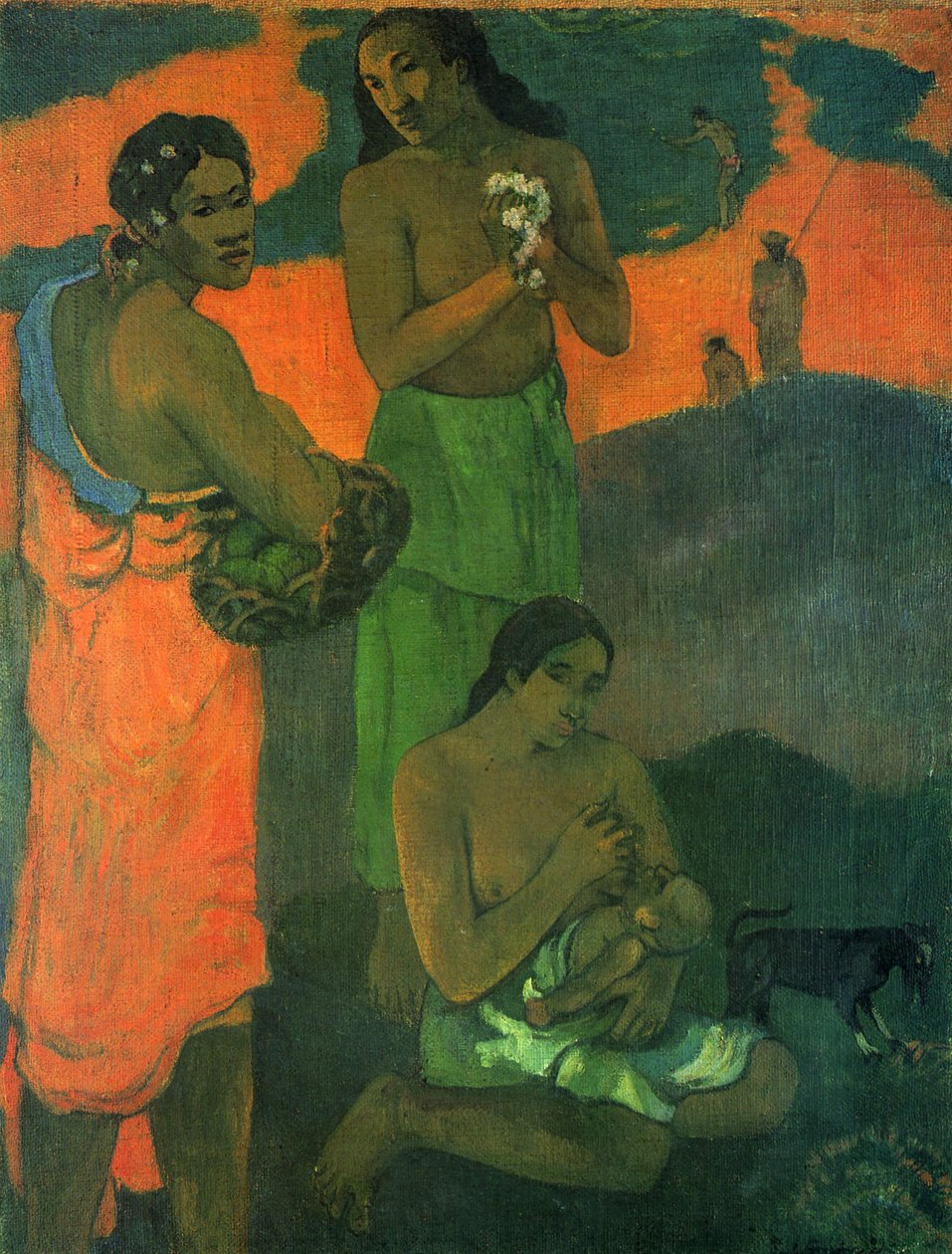 Francia: Femmes sur le bord de la mer, ou Maternité I Nők a tengerparton (Anyaság I) alkotó: Paul Gauguin