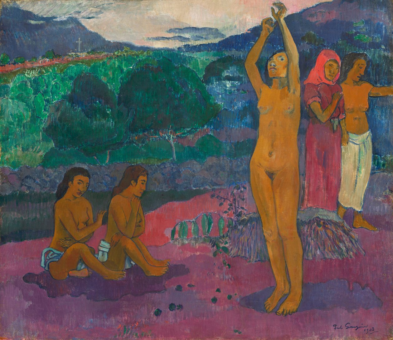 Franciául:  Invocation Az invokáció alkotó: Paul Gauguin