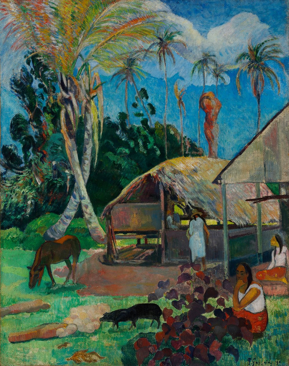 Francia: Les pourceaux noirs A fekete disznók alkotó: Paul Gauguin