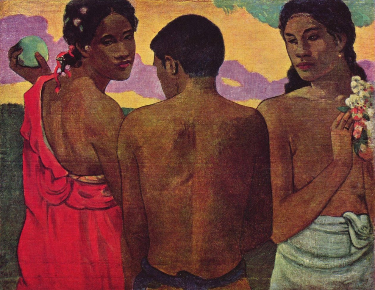 Francia: Trois Tahitiens, vagy beszélgetés Három tahitiánus alkotó: Paul Gauguin